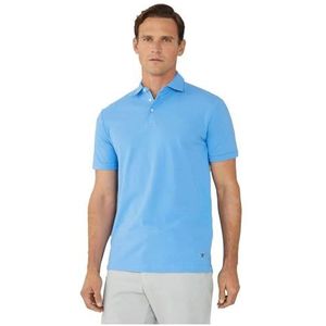 Hackett London Heren Ultra Lw Chino Shrt Polo, Blauw (Marina), M, Blauw (Marina), M