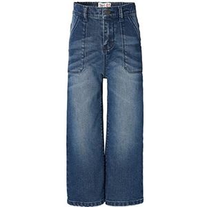 Noppies Denim broek voor meisjes en meisjes, brede pijpen, Kik jeans, Donkerblauw, 128 cm
