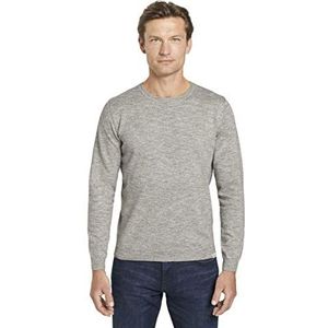 TOM TAILOR Uomini Gemêleerde trui 1020309, 24206 - Light Grey White Mouline, XXL