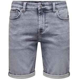 ONLY & SONS Onsply Jog MGD 0880 Ana DNM Shorts Noos, Medium Grey Denim, XS