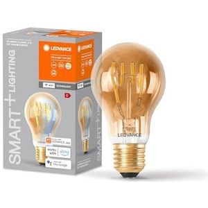 Ledvance 4058075793934 SMART+ WIFI LED lamp goud getint 6W 470lm klassieke lampvorm met E27 voet verstelbaar wit licht (2200 5000K) dimbaar app of spraakbediening pak van 5Wit Unisex