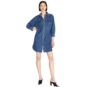 Sisley 4FU6LV039 Jurk, Blue Denim 902, 40, Blue Denim 902, 40