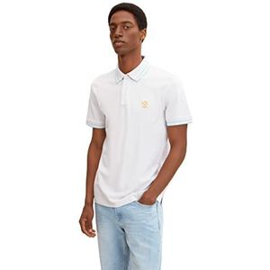 TOM TAILORherenPoloshirt1031623,23737 - Wit Two Tone Pique,XS