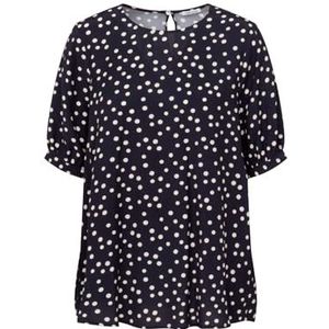 Seidensticker Dames Regular Fit korte mouw Blouse, donkerblauw, 34, donkerblauw, 34