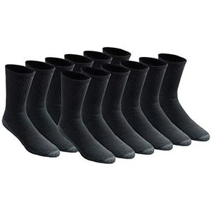 Dickies Heren multifunctioneel werk vlekbestendig crew sokken (6/12 paar), zwart (12 paar), schoenmaat: 6-12, zwart (12 Paren), Schoenmaat: 6-12, Zwart (12 Paren), Shoe Size: 6-12