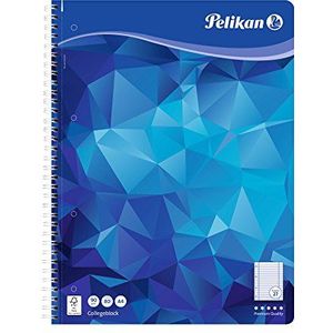 Pelikan 100076 spiraalblok A4, 80 vellen, liniatuur 27 (gelinieerd), schoolschrijfpapier, 90g/m², FSC Mix, wit