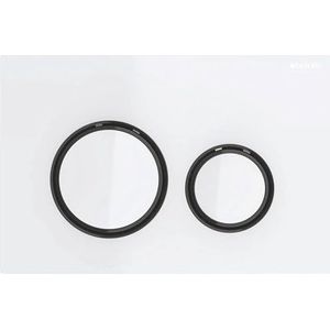 Geberit Sigma21 bedieningsplaat voor dubbele spoeling, kleur: zwart verchroomd, wit