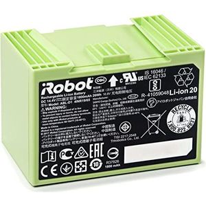 iRobot Originele onderdelen - Roomba lithium-ion batterij - compatibel met de serie Roomba e/i - groen, 1800 mAh Litio