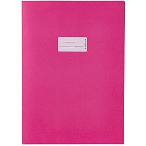 HERMA 5524 schriftomslag, A4-papier, roze, met veld, van krachtig gerecycled papier en rijke kleuren, notitiehouder voor schoolschriften, gekleurd