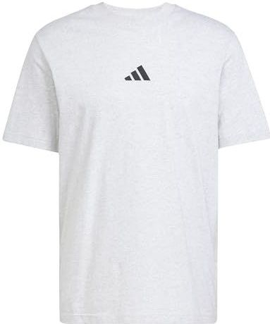 T-shirt - Light Grey Heather/Black - Korte Mouwen - Regular Pasvorm
