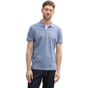 TOM TAILOR 1031006 Basic Piqué poloshirt voor heren, 37533 - Dove Blue, XXL