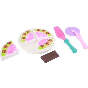 FLYPOP'S - Dinette Gateau - Imitatiespel - 010221 - Multicolor - Plastic - Keuken - Voedsel - Kinderspeelgoed - Verjaardag - 38,5 cm x 25,5 cm - Vanaf 3 jaar.