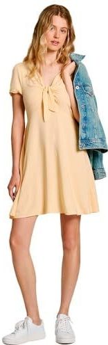 Pepe Jeans - NANI - Zomerjurk - CORNISH YELLOW - Met Knoopdetail bij de Hals