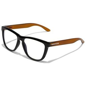 HAWKERS One bril met blauw licht, voor heren en dames, computerbril met blauw filter, zwart, karamel, Adult