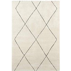 Elle Decor Laagpolig tapijt Massy Cream grijs, 120x170 cm