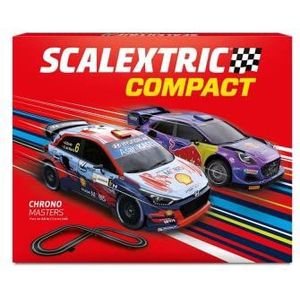 Scalextric COMPACT racebaan, compleet circuit - 2 auto's en 2 controllers 1:43 (Chrono Masters)