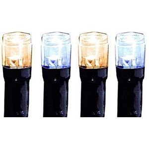 Star LED-icle, 144-delig, kabel zwart, outdoor met transformator, vierkleurige doos, 0,4 m x 4 m, warm + cool wit 498-57