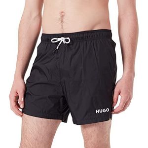 HUGO Haiti zwemshorts voor heren, van sneldrogend gerecycled weefsel met logo, New - Black1, XXL