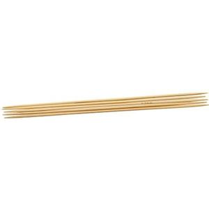 GLOREX breinaalden van bamboe, 2,5 mm, 20 cm, natuurlijke kleuren