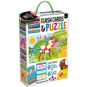 Lisciani Giochi Baby puzzel en Flash Cards de boerderij, meerkleurig, 72699