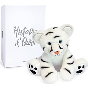 Histoire d'ours HO3054, witte tijger, 25 cm, wit