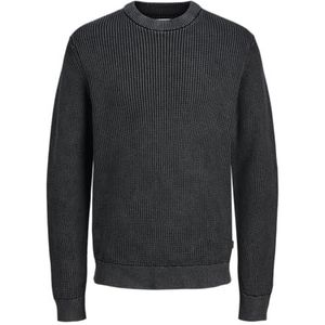 JACK & JONES Jjtanaka Knit Crew Neck, zwart, XS