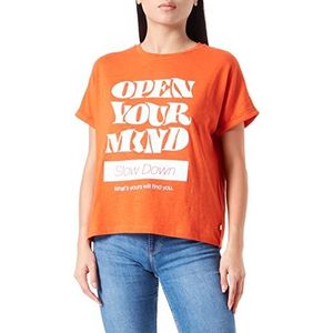 Q/S designed by Dames T-shirt met korte mouwen, oranje, XS