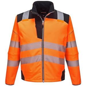 Portwest T402OBRL Vision Hi-Vis softshelljack, groot, oranje/zwart