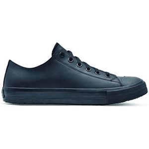 Shoes for Crews 38649-37/4 DELRAY - Leren unisex casual schoenen, antislip, maat 37 EU, ZWART