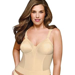 Exquisite Form womens Back Close Longline Bra, Beige, 36B US