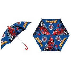 Spiderman, paraplu, Disney, patroon, bedrukt, karakter, kleurrijk, regen, bescherming, accessoires, licht, duurzaam, opvouwbaar, compact, meisjes, jongens, model SPI24-2637-TU-36 cm, Meerkleurig,