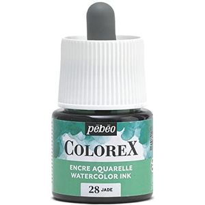 Pébéo - Inkt Colorex 45 ml Jade – Colorex inkt aquarel pebeo – inkt groen – inkt voor tekening met meerdere gereedschappen – 45 ml – jade