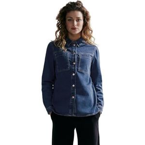 Cecil dames jeans overshirt, blauw, L