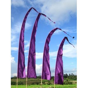 Bali-vlag, polyester, paars, 4 meter