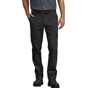 Dickies Slanke rechte stretch twill cargo broek voor heren, Zwart, 28W / 32L