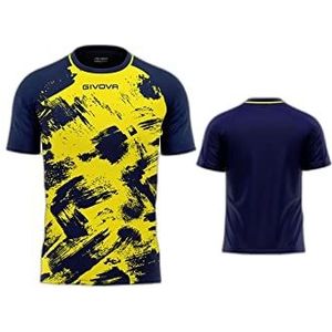 Givova Unisex T-shirt Art Interlock M/C, geel/blauw, L