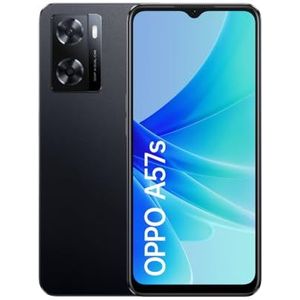 OPPO A57s Smartphone - 16,66 cm (6,56 inch) LCD-display, 4 GB RAM, 128 GB intern geheugen, 50 megapixel dubbele camera, 5000 mAh accu, Starry Black
