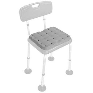 KMINA - Douchestoel Kussen Waterdicht (39x32x3 cm, Krukje Niet Inbegrepen), Kussen voor Douchezitje, Zitkussen voor Douchestoel, Kniekussen Tuinieren, 100% Waterdicht Schuim - Made in Europe