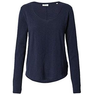 Marc OPolo Denim damesshirt met lange mouwen van biologisch katoen met V-hals, Scandinavisch Blauw, XXL