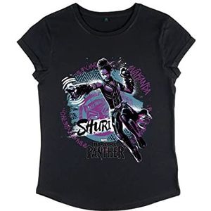 Marvel Black Panther - Shuri Jump Night Women's Rolled-sleeve Black S