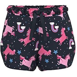 Name It Shorts voor meisjes en meisjes, Dark Sapphire/Aop: Unicorn, 80 cm