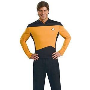 Rubie's 888980S LT Operations Deluxe Uniform Star Trek Volwassen Fancy Dress, Mannen, Zwart, Goud, S