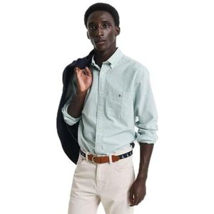 REG CLASSIC OXFORD STRIPE SHIRT, Butternut Green, S