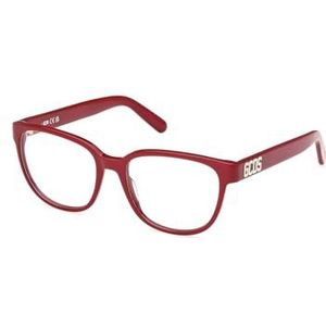 GCDS Unisex GD5034 Prescription Eyewear Frames, glanzend rood, 53, SHINY RED, 53