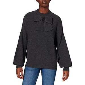 Love Moschino Womens Pullover Sweater, Melange Dark Gray, 46