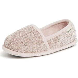 Dearfoams Dames Chenille A-lijn Slipper, Dusty Pink, Small