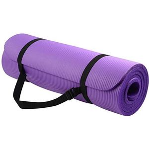 Signature Fitness BalanceFrom Go Yoga multifunctionele yogamat voor volwassenen, paars, eenheidsmaat
