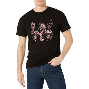 Disney Villains Grunge Vibes T-shirt met korte mouwen voor jonge mannen, zwart, maat L, zwart, L