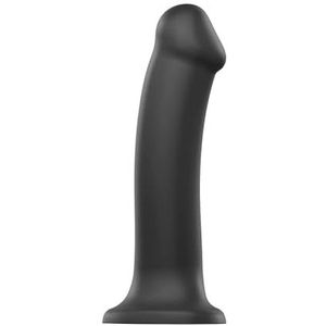 Strap-On-Me - Semi-realistische dubbele dichtheid buigbare dildo zwart L