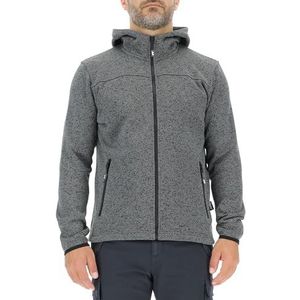 Jeep Heren J functionele jas Tricot met capuchon met ritszak-label J23w jas, donkergrijs melange, XL, dark grey melange, XL